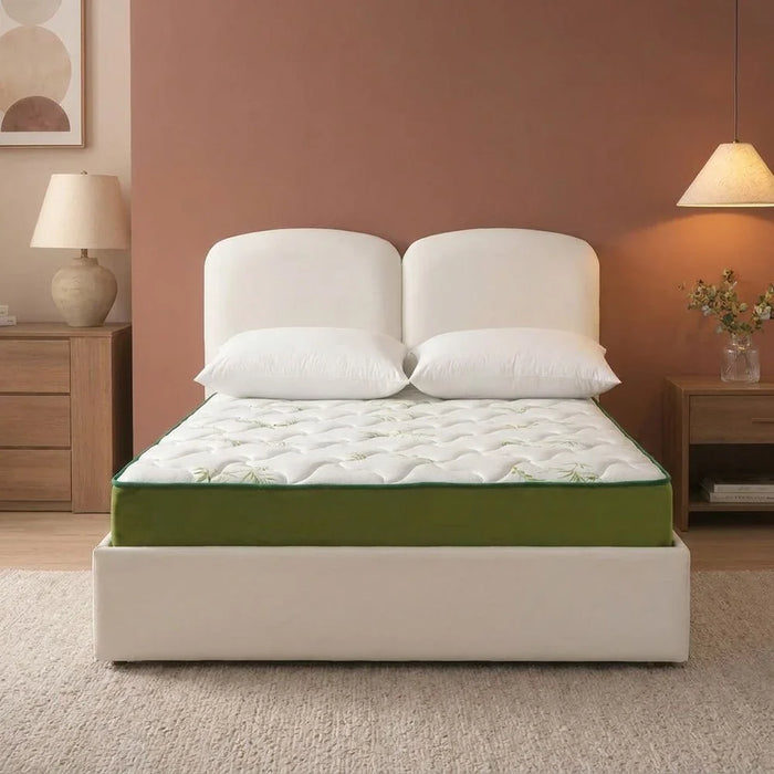 Copper Anti-BacteriaI HR Foam Pocket Spring Mattress | Medium Firm Feel | Queen Bed Mattress | Spine Balance For Pressure Relief | 150x200 cm | Thickness 25cm-White