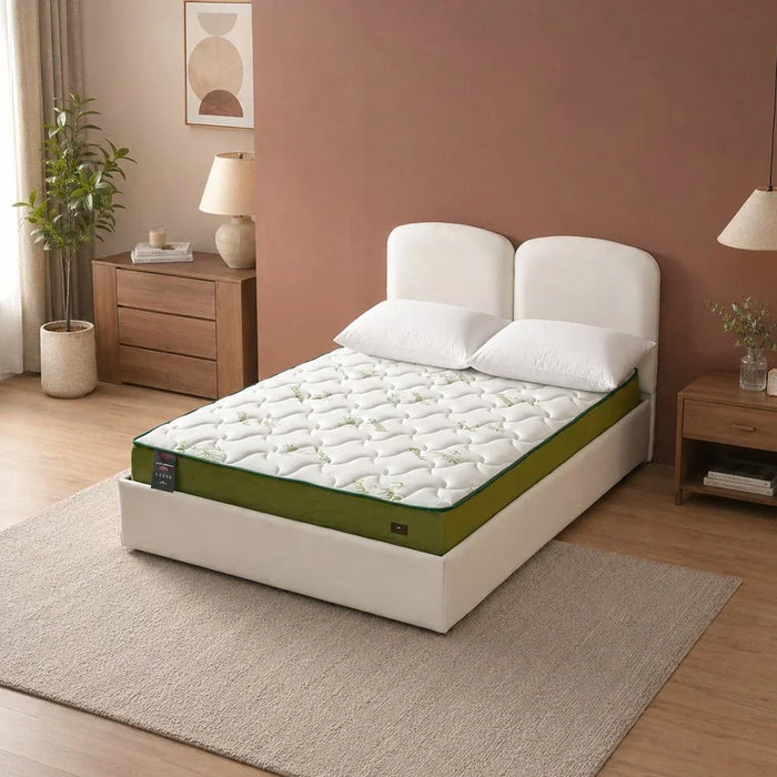 Copper Anti-BacteriaI HR Foam Pocket Spring Mattress | Medium Firm Feel | Queen Bed Mattress | Spine Balance For Pressure Relief | 150x200 cm | Thickness 25cm-White