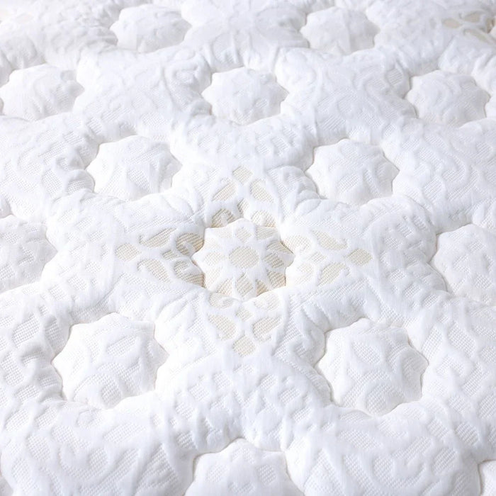 Luxuria Bonnell Spring Foam Mattress | Medium Soft Feel | Single Bed Mattress | Spine Balance For Pressure Relief | 90x190 cm | Thickness 26cm-White