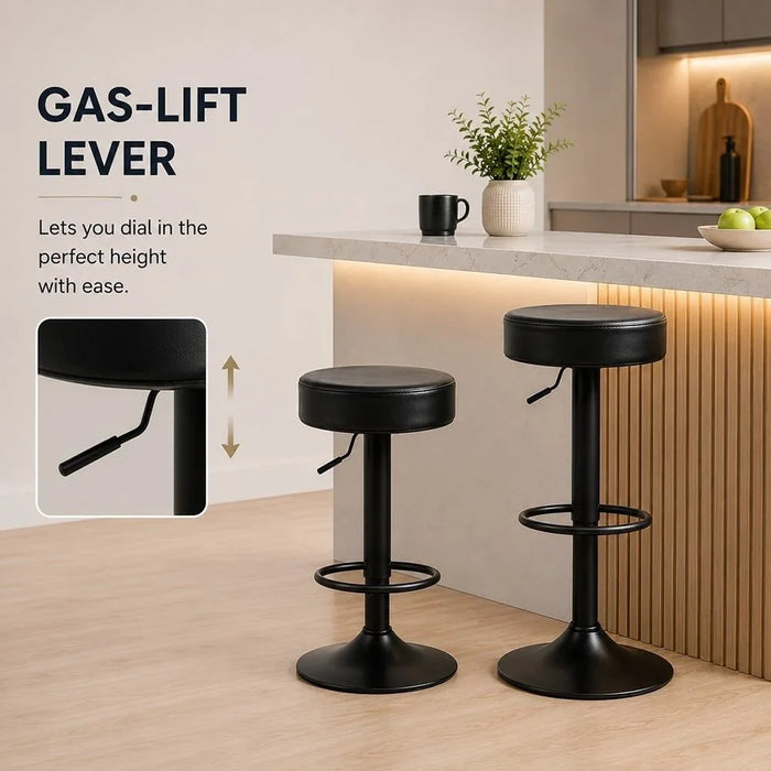 Reina Bar Stool Black 35 X 38 X 63cm