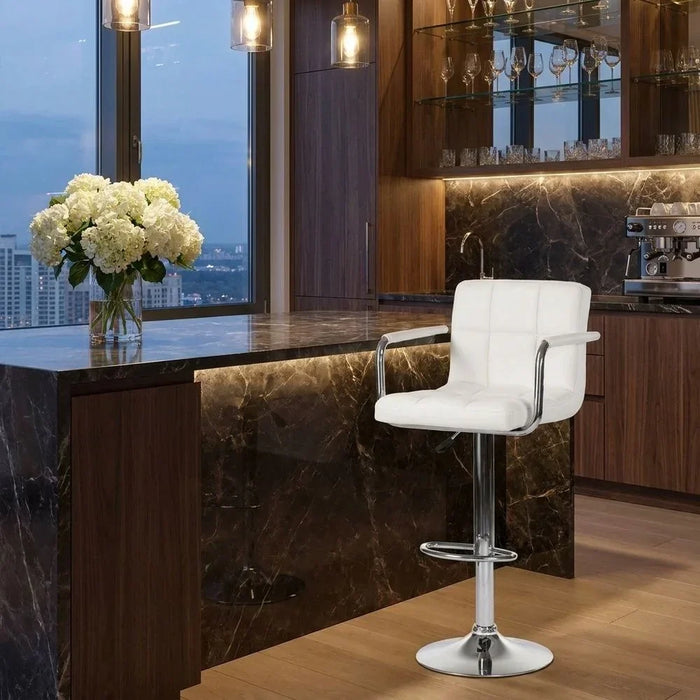Rhoda Bar Stool White 53 X 49 X 94cm