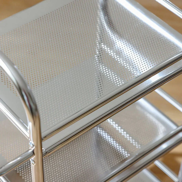 Maverick 3-Tier Serving Trolley Silver 60x75x32cm