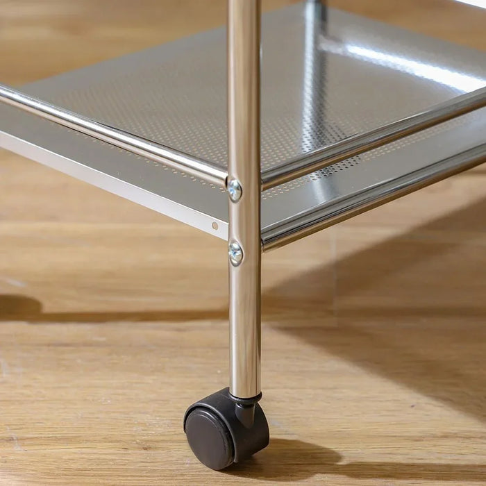 Maverick 3-Tier Serving Trolley Silver 60x75x32cm