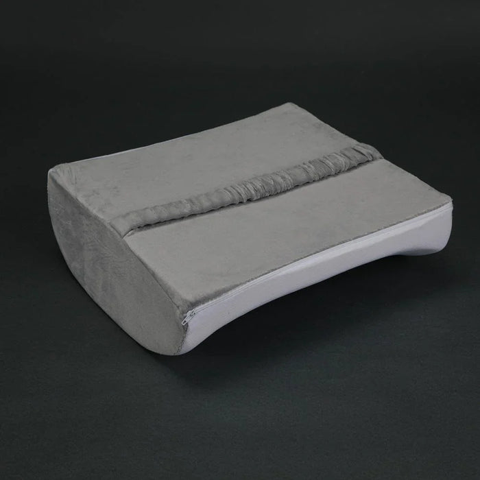 Gel Lumbar Pillow Hypoallergenic Side And Back Sleeping Pillows For Neck And Shoulder Support Polyester White 34x30x12cm