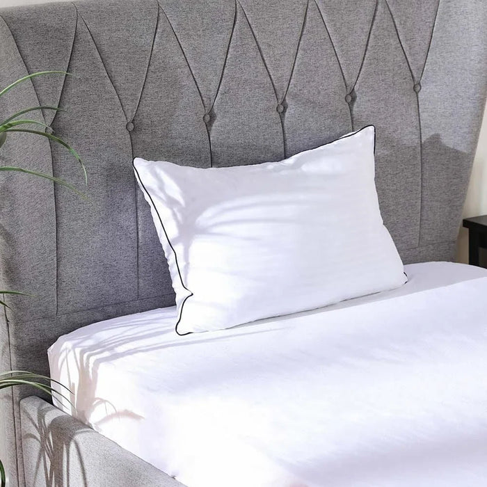 Indulgence Pillow 100% Cotton  300 Thread Count Pillow Plush Duvet Inserts Soft Fluffy Cooling Hotel Quality Pillow For Back, Stomach Or Side Sleepers  L 50 X W 75 Cm  White
