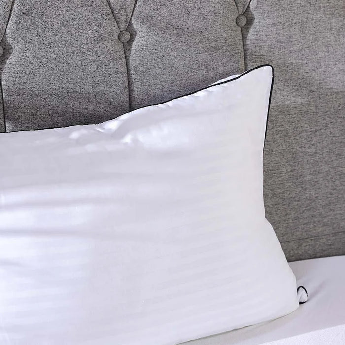 Indulgence Pillow 100% Cotton  300 Thread Count Pillow Plush Duvet Inserts Soft Fluffy Cooling Hotel Quality Pillow For Back, Stomach Or Side Sleepers  L 50 X W 75 Cm  White
