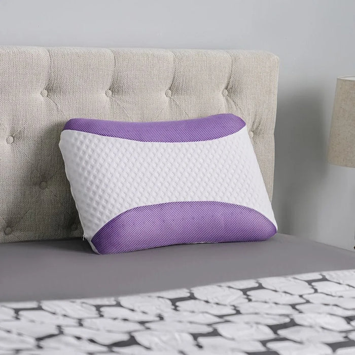 Repose Double Jacquard 3D Mesh Aroma Pillow Aromatherapy Sleep Pillow for Relaxation Soft, Breathable, Ergonomic Support for Neck And Shoulders Perfect for Restful Sleep 60X40X12Cm