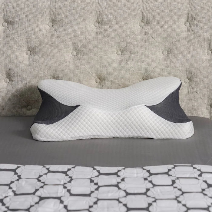 Repose Double Jacquard 3D Mesh Ergo Pillow Ergonomic Neck Support Pillow for Better Sleep Soft, Breathable, And Comfortable Pillow for Restful Nights 66x38x17cm