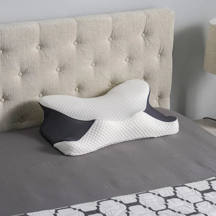 Repose Double Jacquard 3D Mesh Ergo Pillow Ergonomic Neck Support Pillow for Better Sleep Soft, Breathable, And Comfortable Pillow for Restful Nights 66x38x17cm