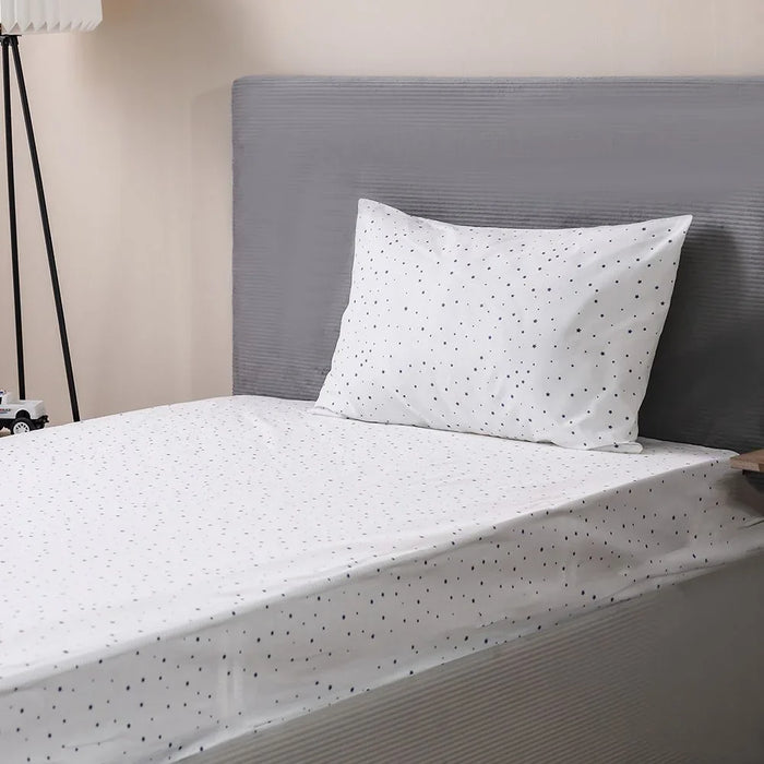 Dreamz Star Cotton Digital Printed Fitted Sheet with Pillow Case - Multi Color, 90x200+25 cm - Soft, Durable, Stylish Bedding For a Cozy Bedroom