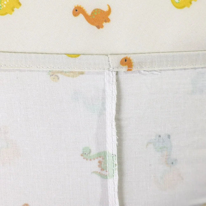 Dreamz Dino Cotton Digital Printed Fitted Sheet with Pillow Case - 120x200+25 cm | Soft, Colorful Bedding For Kids | Durable, Easy Care, Fun Dino Design