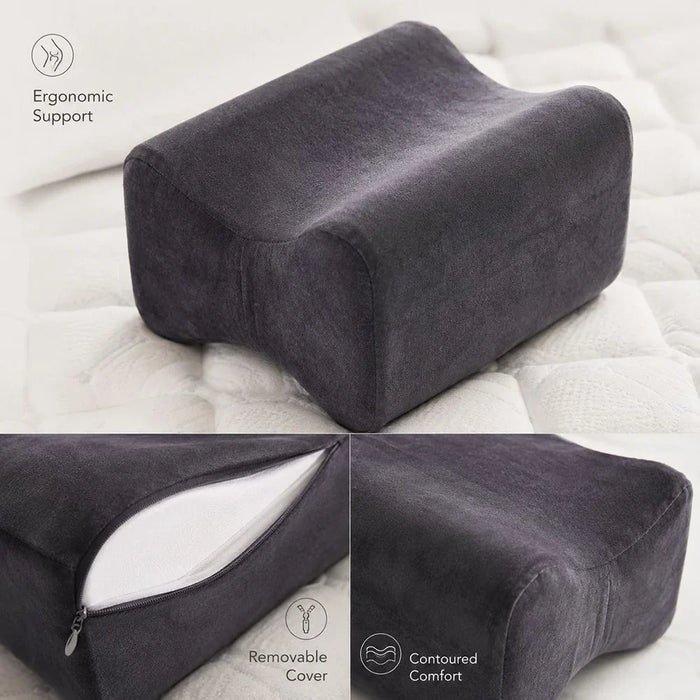 Knee Support Memory Foam Pillow, Navy, 20 x 25 x 12 cm, For Sleep Support