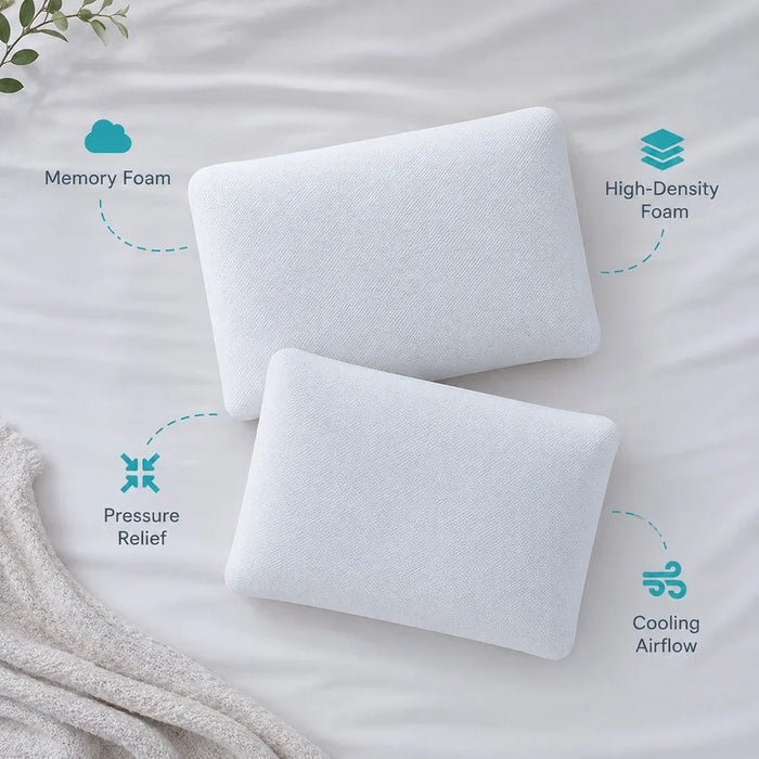Mars Twin Medium Firm Foam Pillows for Sleep Support