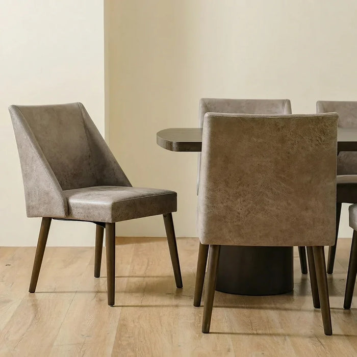 Benvinda 1+8 Wooden Dining Set - 8-Seater Dining-Room Furniture in Walnut/Brown - Engineered Solid Wood Table with 8 Chairs - Stylish Multi Color Design - Perfect for Family Gatherings - 2 Year Warranty - Made in Malaysia