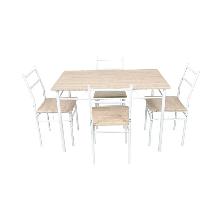 Viola 1 + 4 Dining Set | 5-Piece Comfortable Dining Set | Kitchen Dining Table With 4 Dining Chairs | Modern Design Furniture For Dining Room - Light Oak
