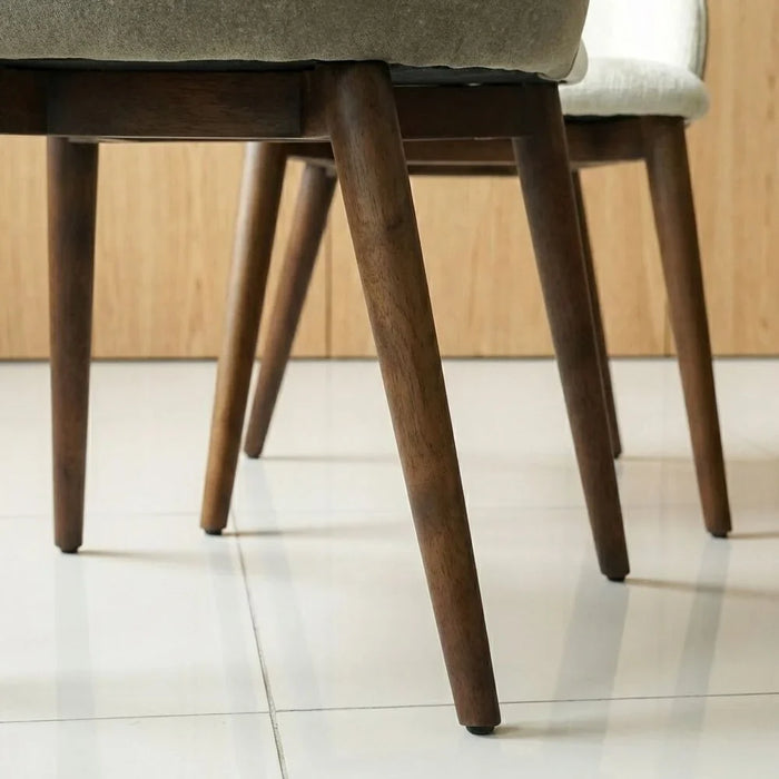 Austria 1 + 8-Seater Dining Set-Natural Walnut/Beige-With 2-Year Warranty