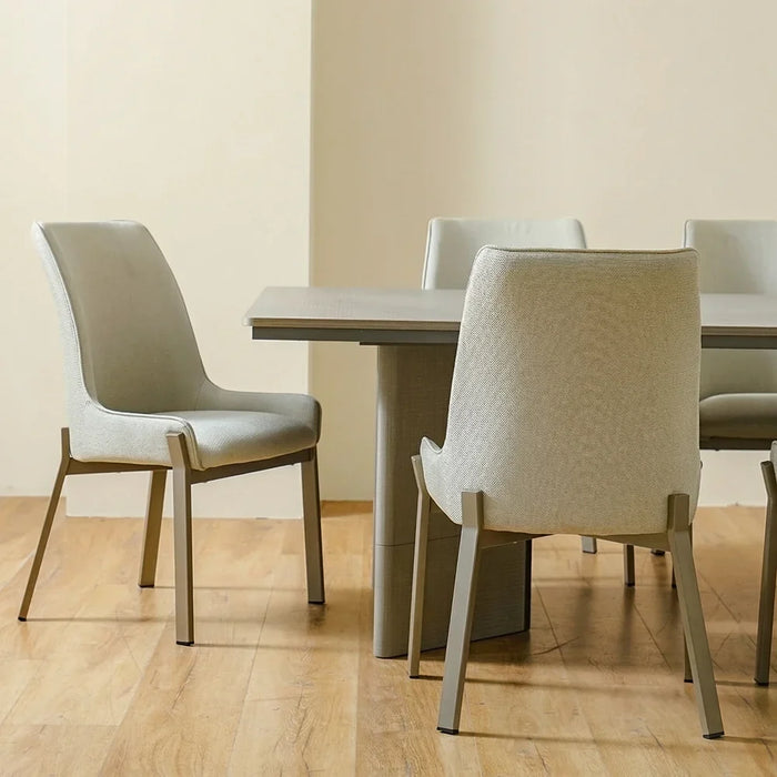 Libra 1 + 8 Dining Set -Dining Table Light Brown / Beige