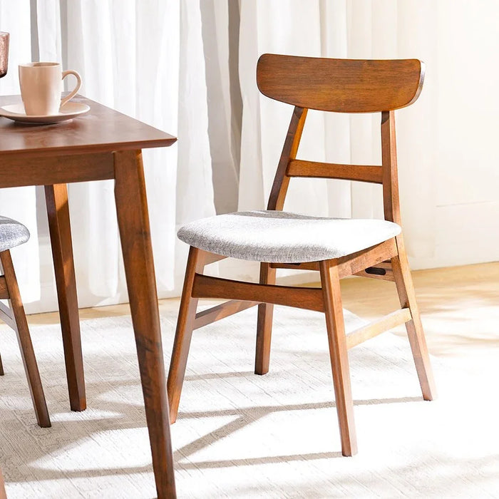 Balfour 1+4 Dining Set | 5-Piece Comfortable Dining Set | Kitchen Dining Table With 4 Dining Chairs | Modern Design Furniture For Dining Room Kitchen - Walnut