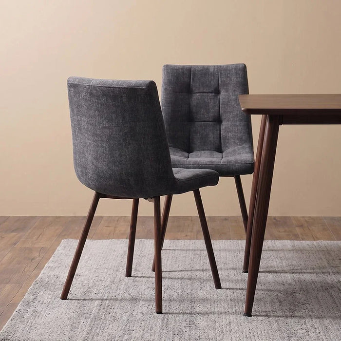 Akershus 1+6 Sintered Stone Top Dining Set | 7-Piece Comfortable Dining Set | Kitchen Dining Table With 6 Dining Chairs | Modern Design Furniture For Dining Room - Grey/Walnut