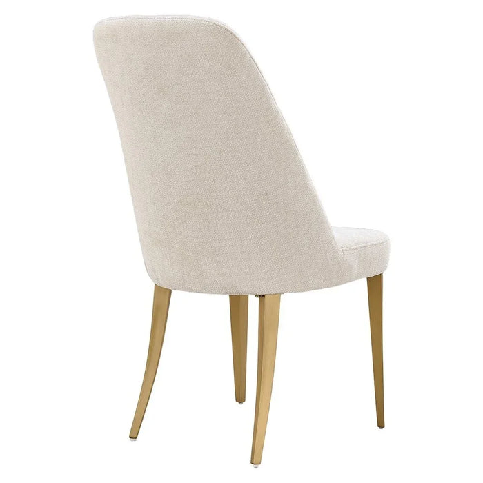 Augusta 1+8 Marble Top Dining Set - White Grey/ Matt Champagne Gold