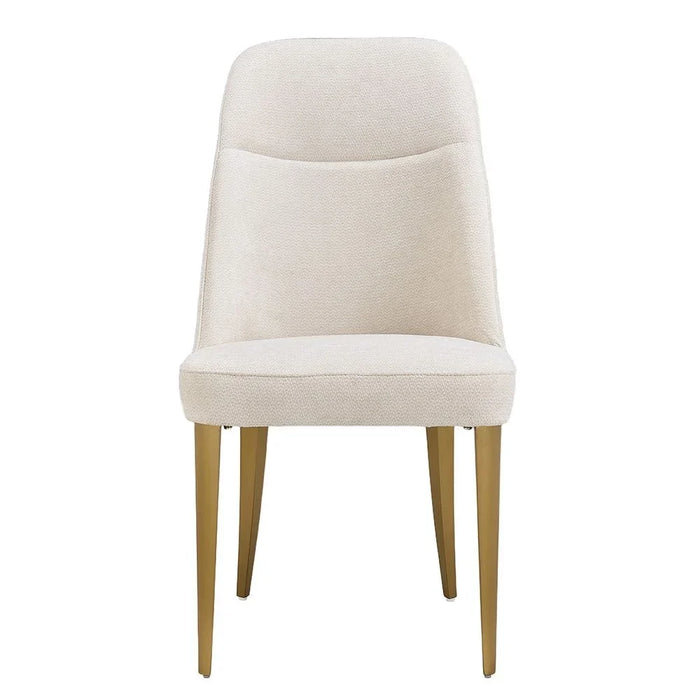 Augusta 1+8 Marble Top Dining Set - White Grey/ Matt Champagne Gold