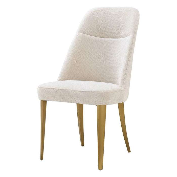 Augusta 1+8 Marble Top Dining Set - White Grey/ Matt Champagne Gold
