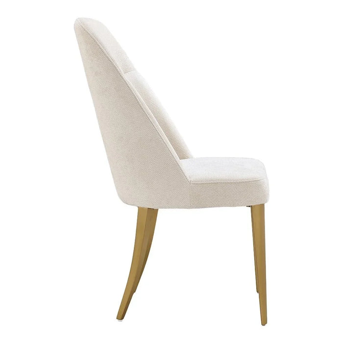 Augusta 1+8 Marble Top Dining Set - White Grey/ Matt Champagne Gold