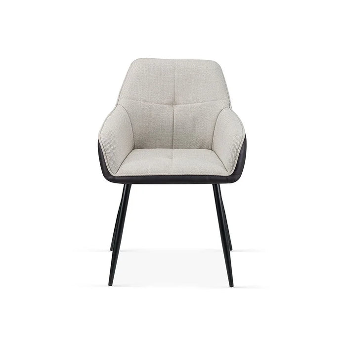 Elmont Dining Chair Set of 2 With PU Leather Upholstery |Sturdy Kitchen Dining Chairs Without Table Single Seater Modern Design Furniture For Dining Room L60xW56xH83.5cm
