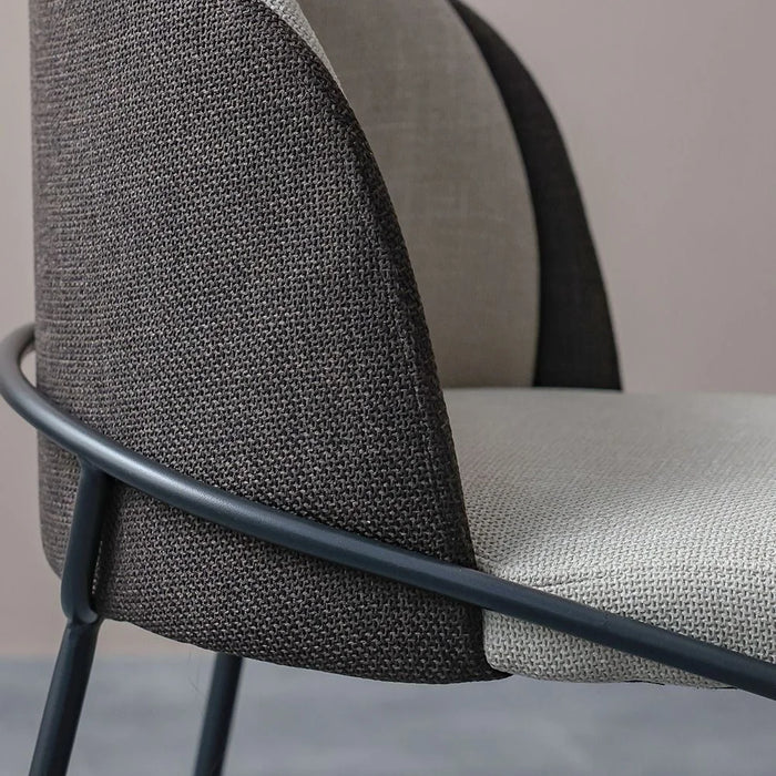 Mont Dining Chair Set of 2 With Fabric Upholstery |Sturdy Kitchen Dining Chairs Without Table Single Seater Modern Design Furniture For Dining Room L52xW50xH78cm-Beige/Brown