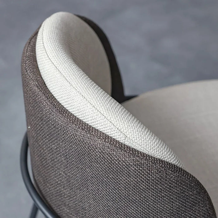 Mont Dining Chair Set of 2 With Fabric Upholstery |Sturdy Kitchen Dining Chairs Without Table Single Seater Modern Design Furniture For Dining Room L52xW50xH78cm-Beige/Brown