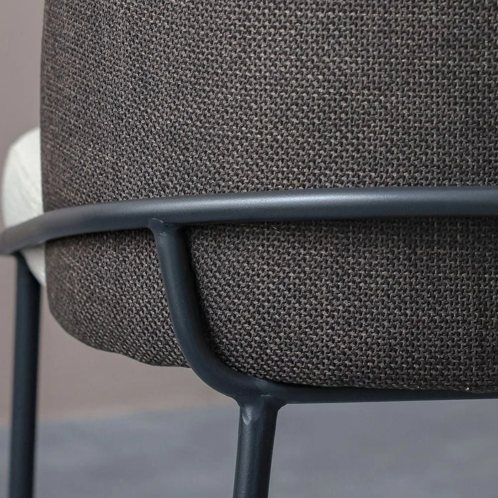 Mont Dining Chair Set of 2 With Fabric Upholstery |Sturdy Kitchen Dining Chairs Without Table Single Seater Modern Design Furniture For Dining Room L52xW50xH78cm-Beige/Brown