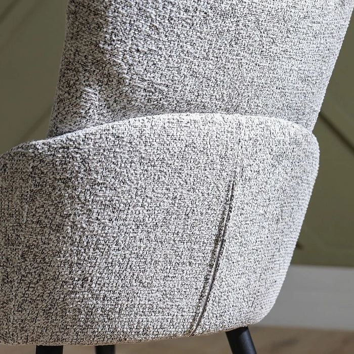 Hampton Dining Chair Set of 2 With Fabric Upholstery |Sturdy Kitchen Dining Chairs Without Table | Single Seater Modern Design Furniture For Dining Room L 63 x W 56 x H 84.5 cm-L.Grey