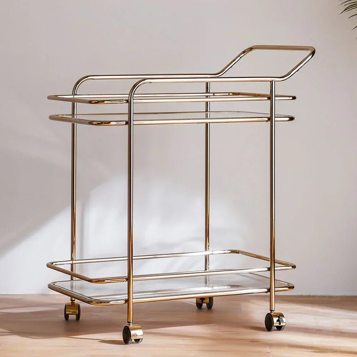 Hartin 2 Tier Serving Trolley- Champagne