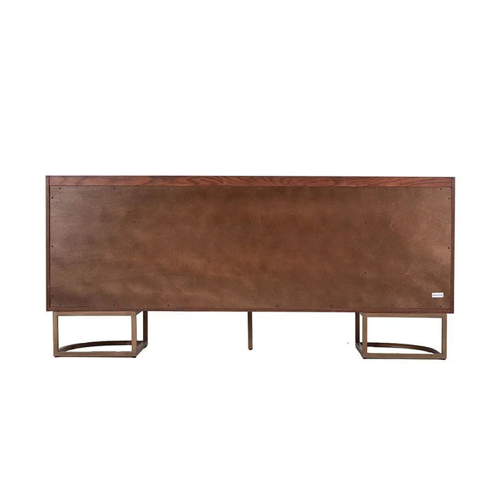 New AlHamra Stone Top Buffet Cabinet | Sturdy Kitchen Organiser Rack | Modern Design Sideboard Cabinet For Dining Room L180xW48xH80cm-White/Green/Brown