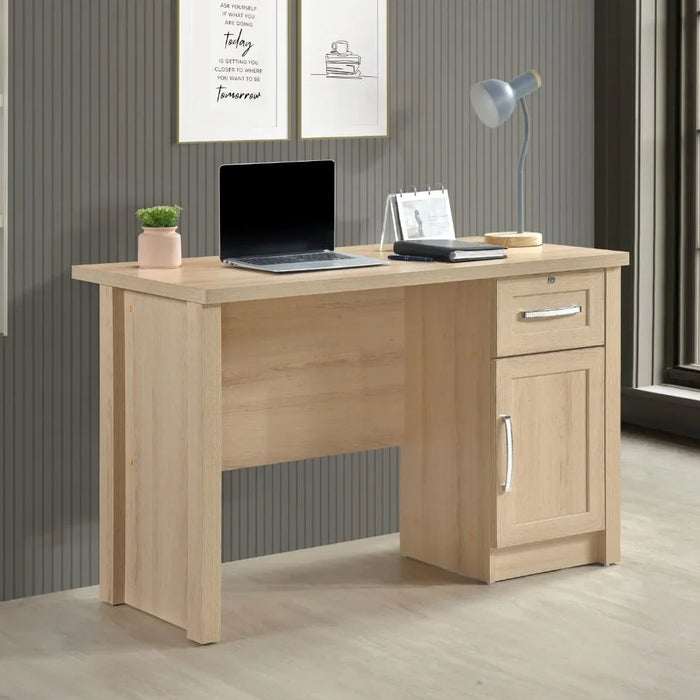 Jupiter Office Desk Computer Table Office Desk Workstation Modern PC Laptop Gaming Table Wooden Study Table For Home Office Made In Malaysia L 120.1 x W 60 x H 71 cm Oak