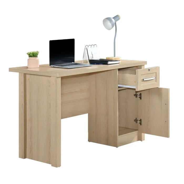 Jupiter Office Desk Computer Table Office Desk Workstation Modern PC Laptop Gaming Table Wooden Study Table For Home Office Made In Malaysia L 120.1 x W 60 x H 71 cm Oak