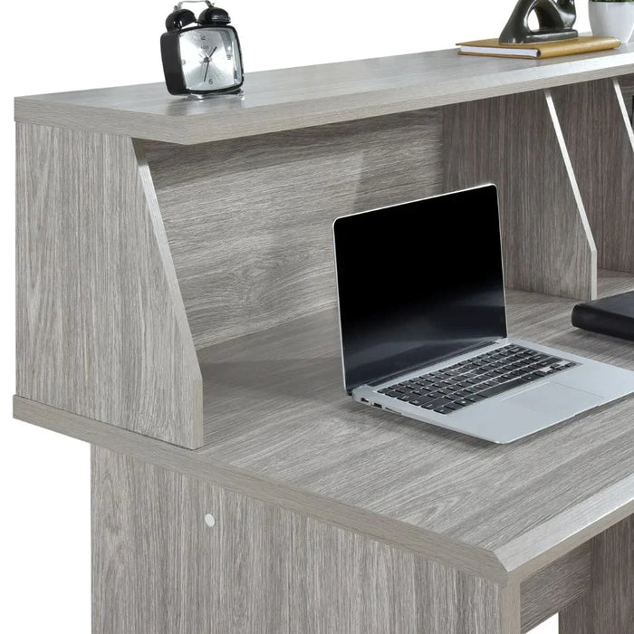 Neptune Study Desk Computer Table Office Desk Workstation Modern PC Laptop Gaming Table Wooden Study Table For Home Office Made In Malaysia L 150 x W 70 x H 115.1 cm Grey Oak