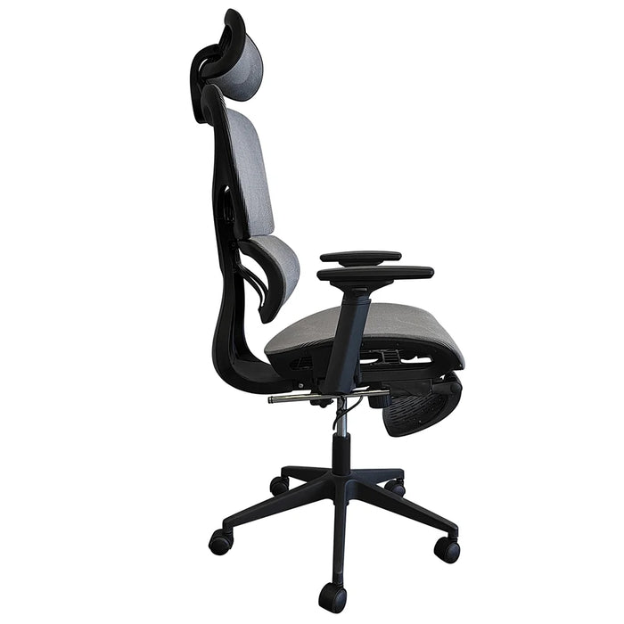 Britanica Office Chair High Back Ergonomic Gaming Chair Modern Home Desk Computer Chair 360° Swivel Office Chairs Adjustable Lumbar Support L 65 x W 63 x H 122 cm Grey
