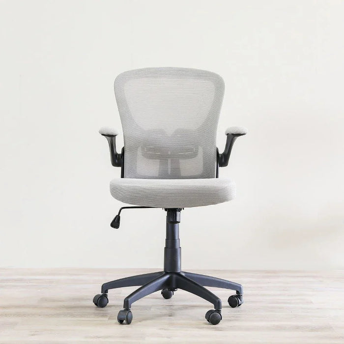 Alorica Office Chair Mid Back Ergonomic Gaming Chair Modern Home Desk Computer Chair 360° Swivel Office Chairs Adjustable Lumbar Support L 61 x W 62 x H 95 cm Light Grey