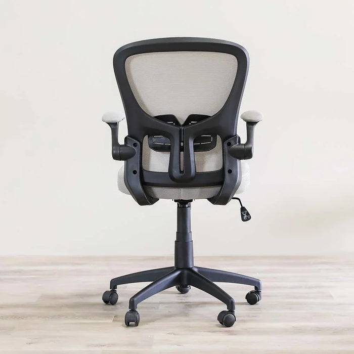 Alorica Office Chair Mid Back Ergonomic Gaming Chair Modern Home Desk Computer Chair 360° Swivel Office Chairs Adjustable Lumbar Support L 61 x W 62 x H 95 cm Light Grey