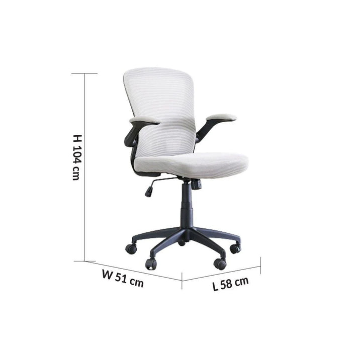 Alorica Office Chair Mid Back Ergonomic Gaming Chair Modern Home Desk Computer Chair 360° Swivel Office Chairs Adjustable Lumbar Support L 61 x W 62 x H 95 cm Light Grey