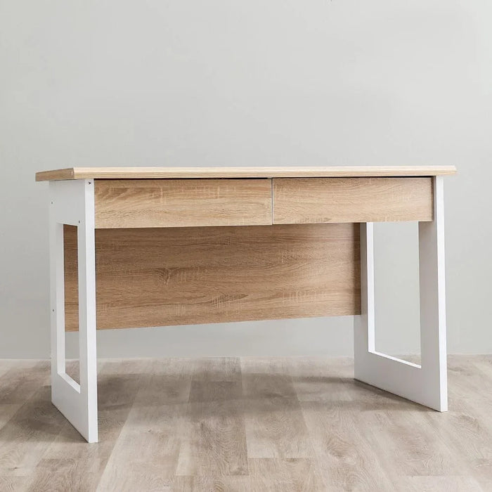 Tecno Study Desk Computer Table Office Desk Workstation Modern PC Laptop Gaming Table Wooden Study Table For Home Office L 120.5 x W 70 x H 77.5 cm White Oak & White