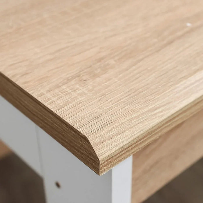 Tecno Study Desk Computer Table Office Desk Workstation Modern PC Laptop Gaming Table Wooden Study Table For Home Office L 120.5 x W 70 x H 77.5 cm White Oak & White