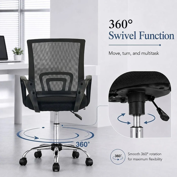 Herald Office Chair - Black/Chrome