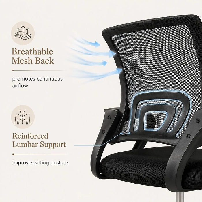 Herald Office Chair - Black/Chrome