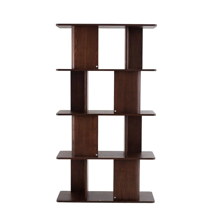 Alhamra Bookcase/Display Cabinet | Modern Design Organiser Cupboard | Multifunctional Display Rack Book Case For Home L100xW40xH180cm - Dark Brown