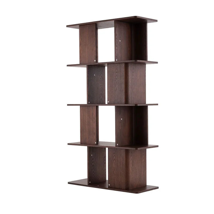 Alhamra Bookcase/Display Cabinet | Modern Design Organiser Cupboard | Multifunctional Display Rack Book Case For Home L100xW40xH180cm - Dark Brown