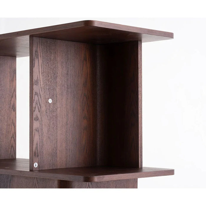 Alhamra Bookcase/Display Cabinet | Modern Design Organiser Cupboard | Multifunctional Display Rack Book Case For Home L100xW40xH180cm - Dark Brown