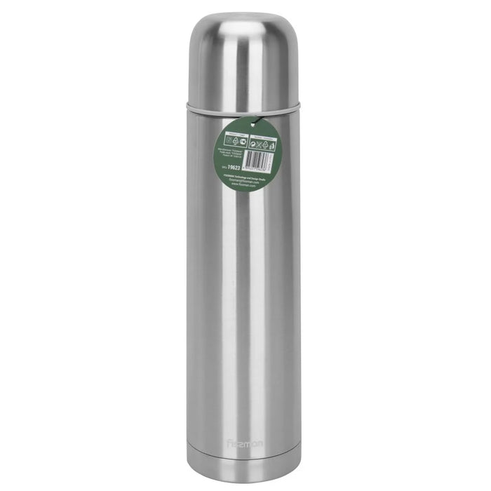 Fissman Double Wall Vacuum Flask - Stainless Steel - 1000 ml