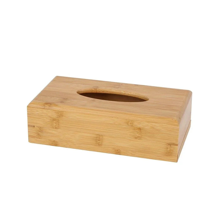 Aaron Bamboo Tissue Box Nature 25 X 13 X 8Cm Bb22002 Bamboo Tissue Organiser Box Tabletop Decoration For Kitchen Living Dining Room L26Xw14Xh7.5Cm - Clear